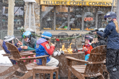Ice skating in Telluride Town Park